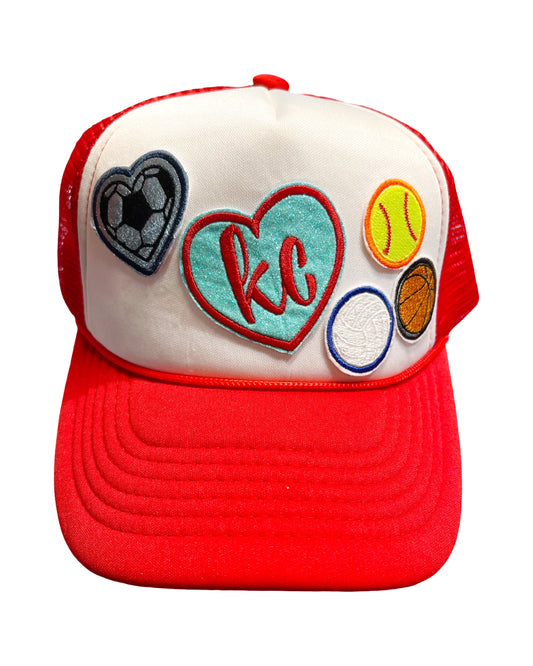 Red & White Trucker Hat - Kansas City Sports Fan Gear