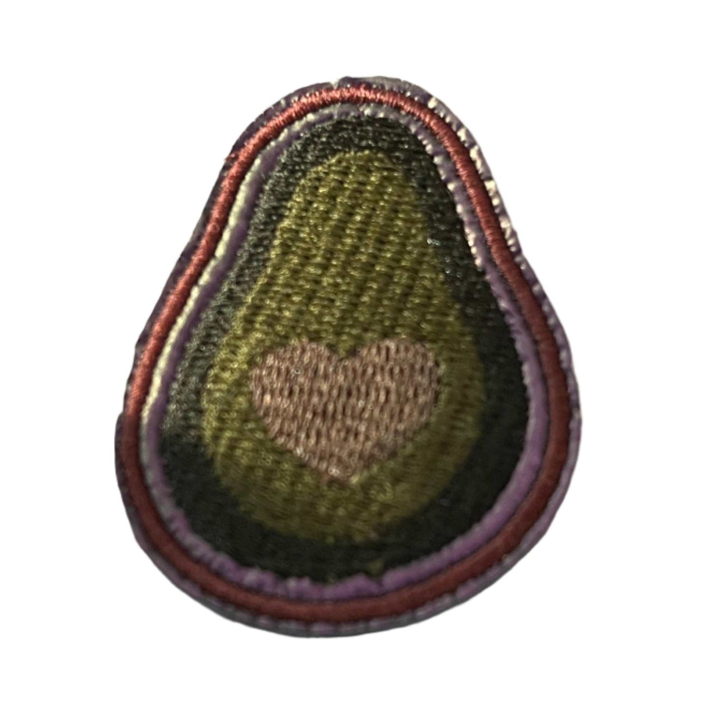 Trendy Avocado Heart Patch for customizing hats and apparel accessories.