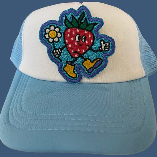 Strawberry in Galoshes Iron-On Patch