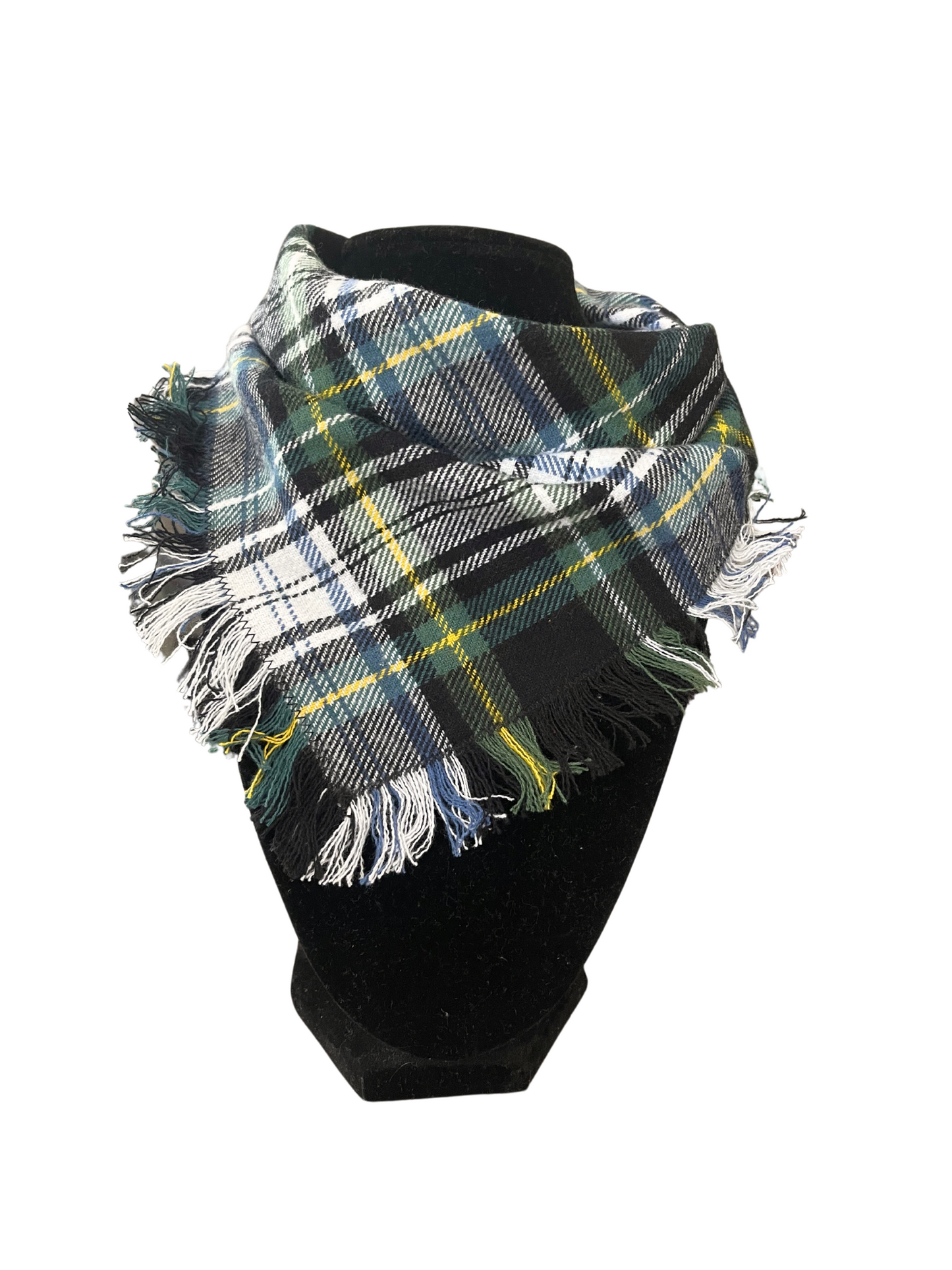 Trendy Plaid Fringe Bib-Dana Scarf for Babies & Toddlers, Handmade in Kansas City
