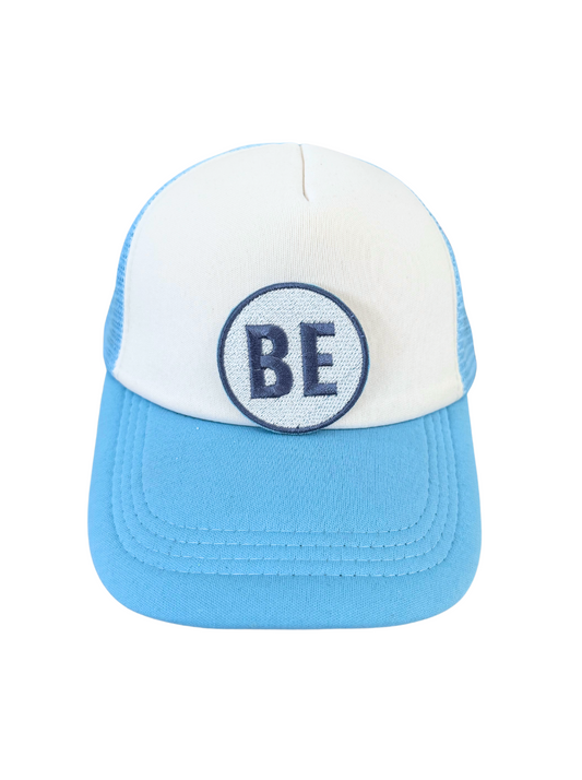 Navy blue Belinder Elementary "BE" patch