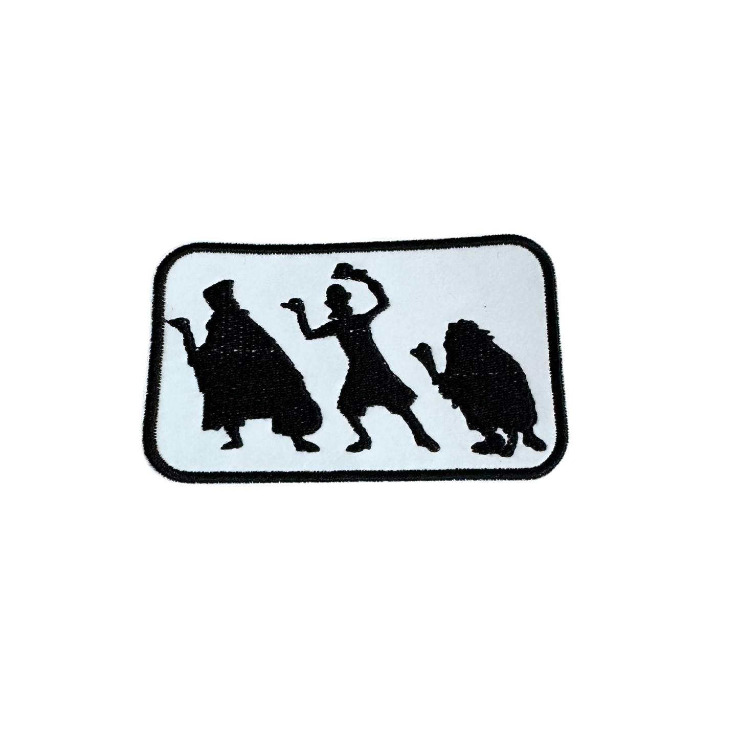 Glow in the Dark Hitchhiking Ghosts Patch with haunted vibes.