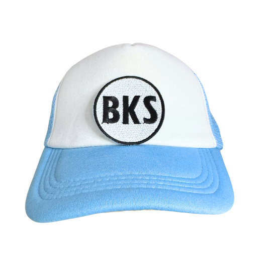 Handmade BKS patch representing Kansas City’s Brookside neighborhood.