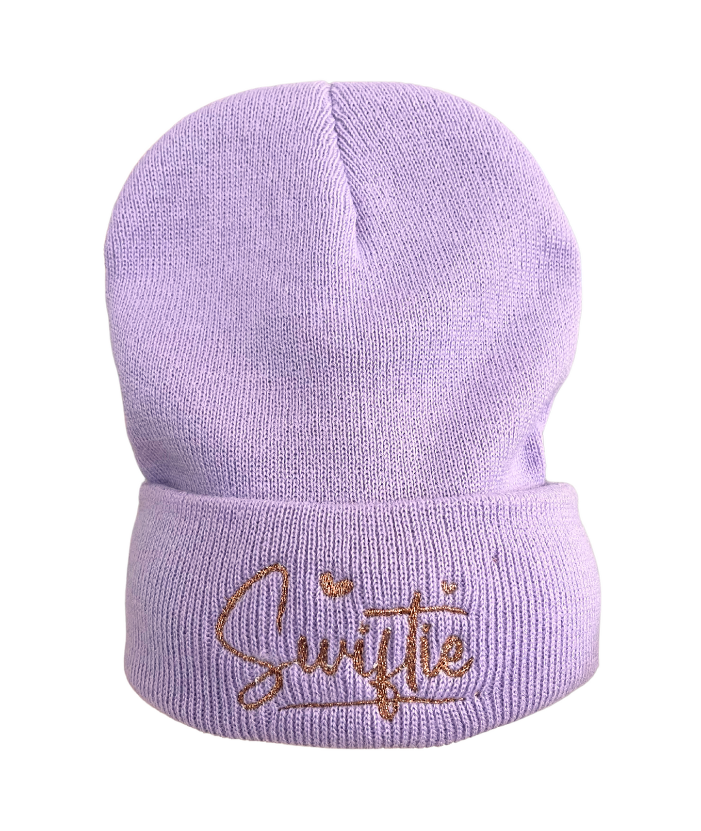 Adult Lavender Swiftie Beanie with Copper Metallic Embroidery
