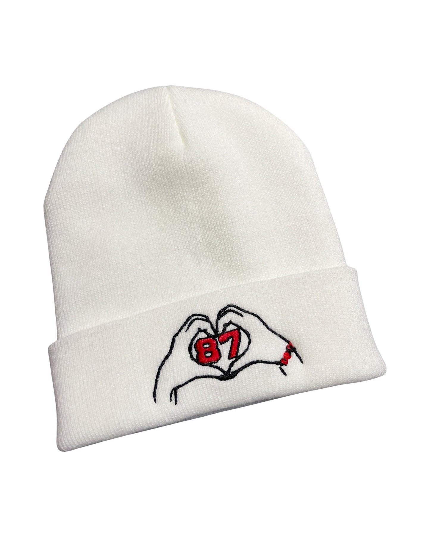 Heart Hands Embroidered Beanie