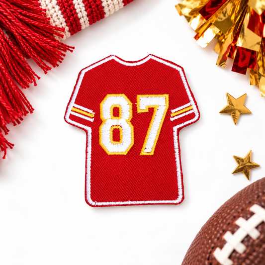 87 Kansas City jersey iron-on patch styled hero photo