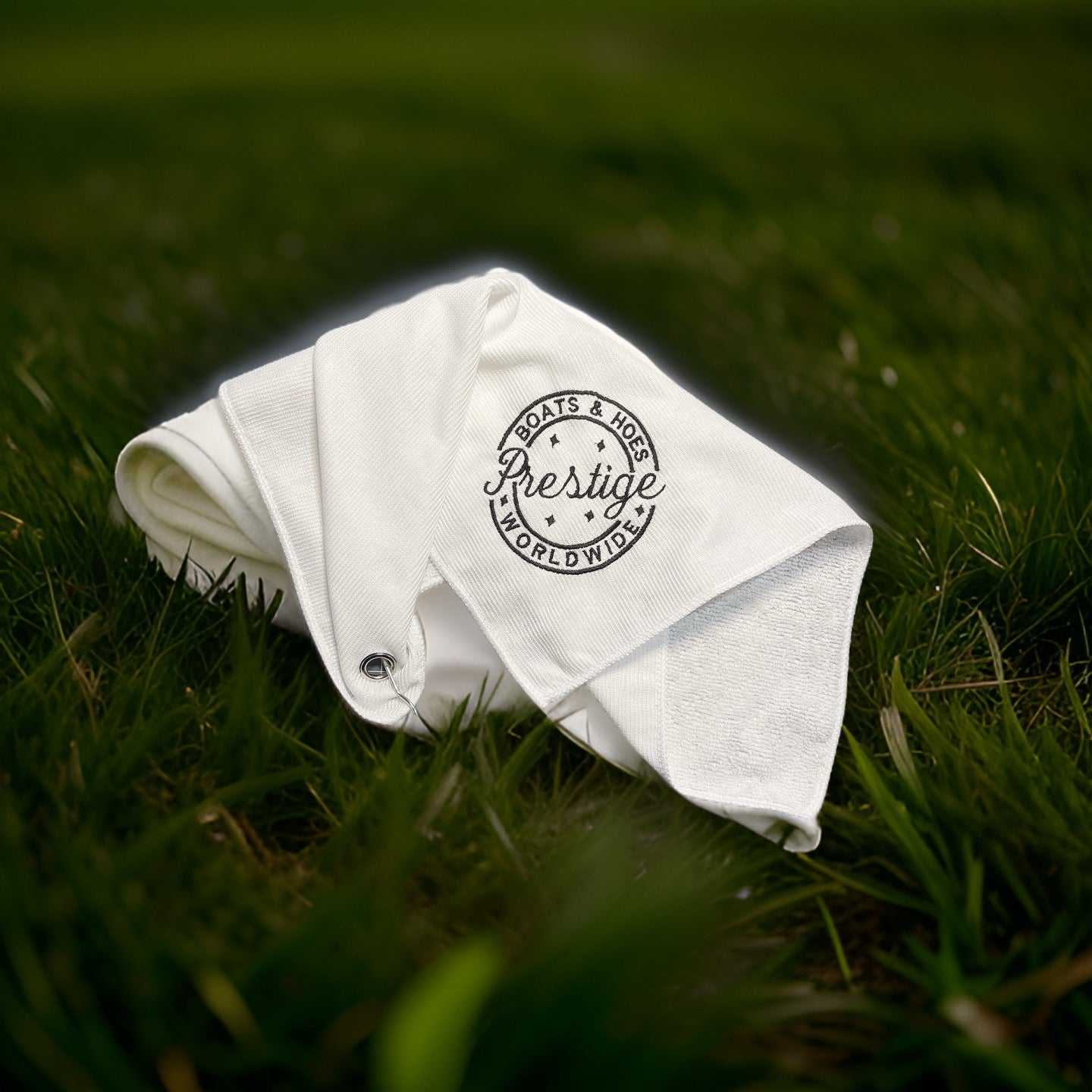 Prestige Worldwide 'Boats n Hoes' Microfiber Golf Towel - The Ultimate Golfer's Companion with a Twist of Humor