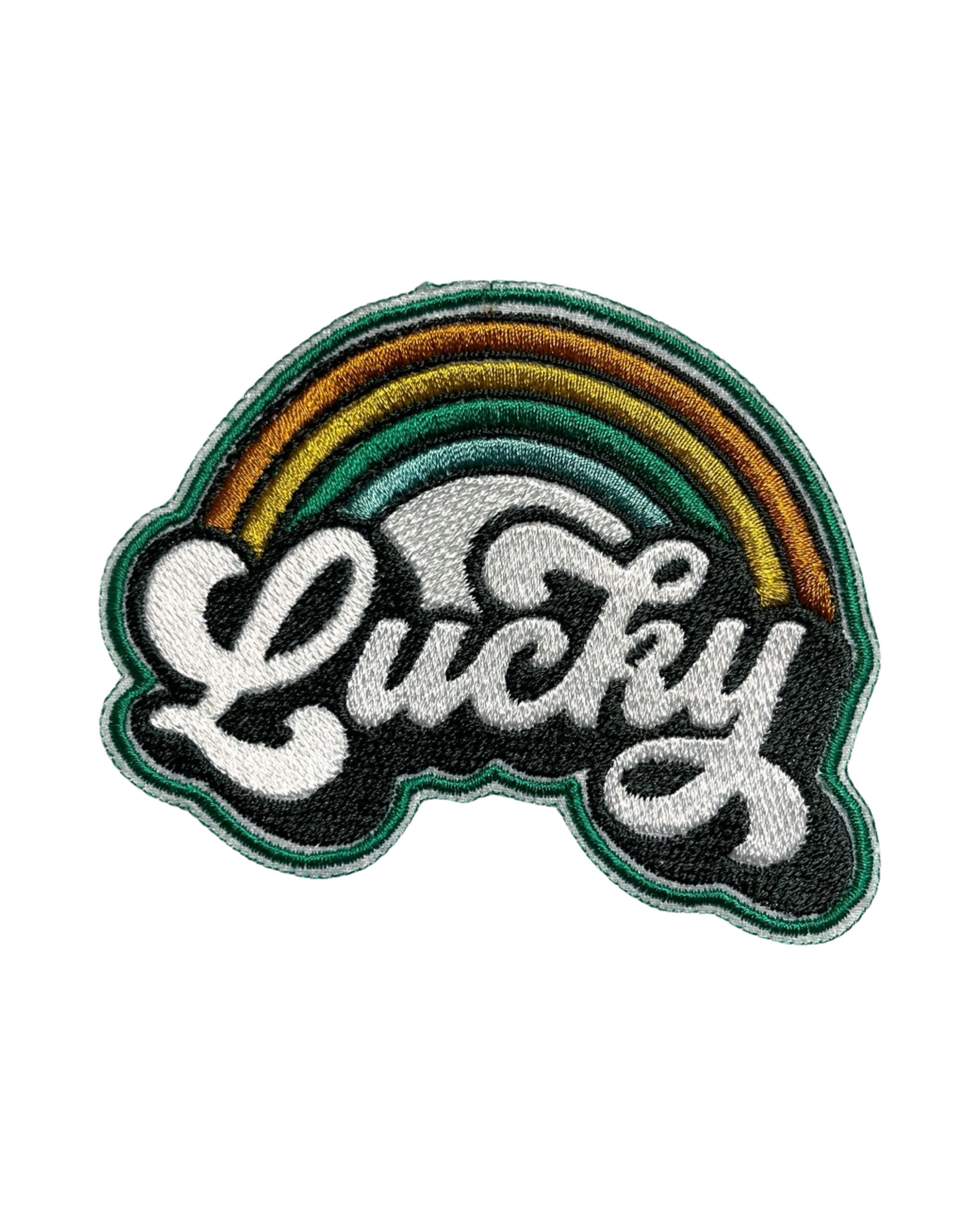 Vibrant Lucky Rainbow Iron-on or Sew-on Patch - Handcrafted in Kansas City