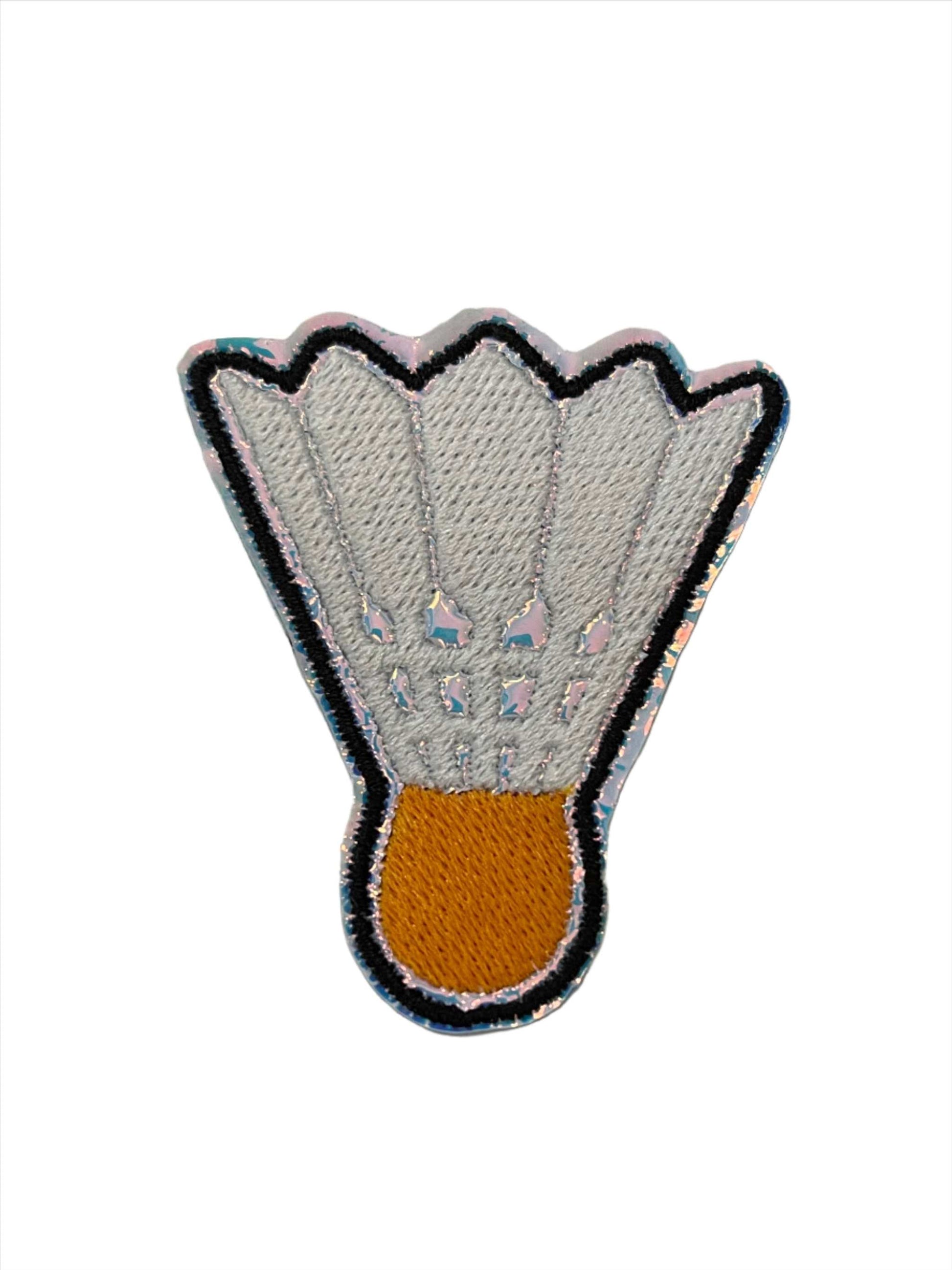 Kansas City iconic shuttlecock embroidered patch for apparel and accessories.