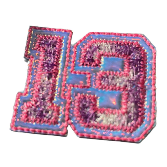 Taylor Swift Lucky 13 varsity style patch inspired by Travis Kelce.