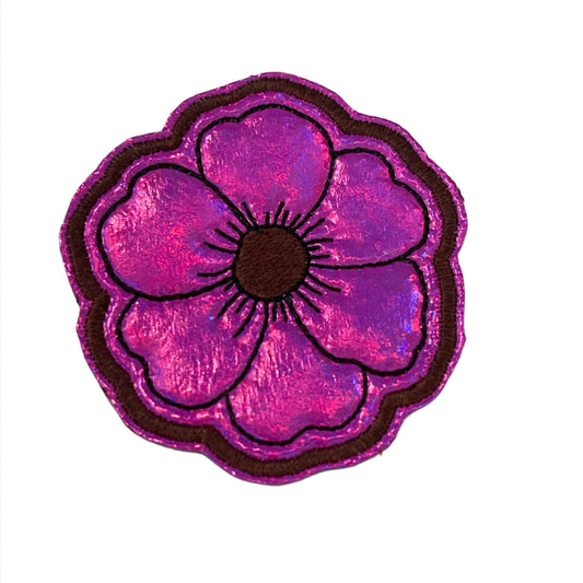 Floral Power Pink Flower Patch - Customizable and Trendy Accessory