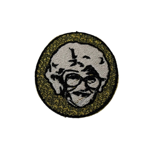 Golden Girls Sofia embroidered patch with retro pop art design.
