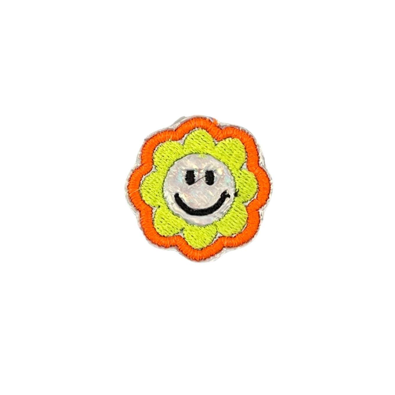 Bright Smiley Flower Patch for hats and accessories customization.
