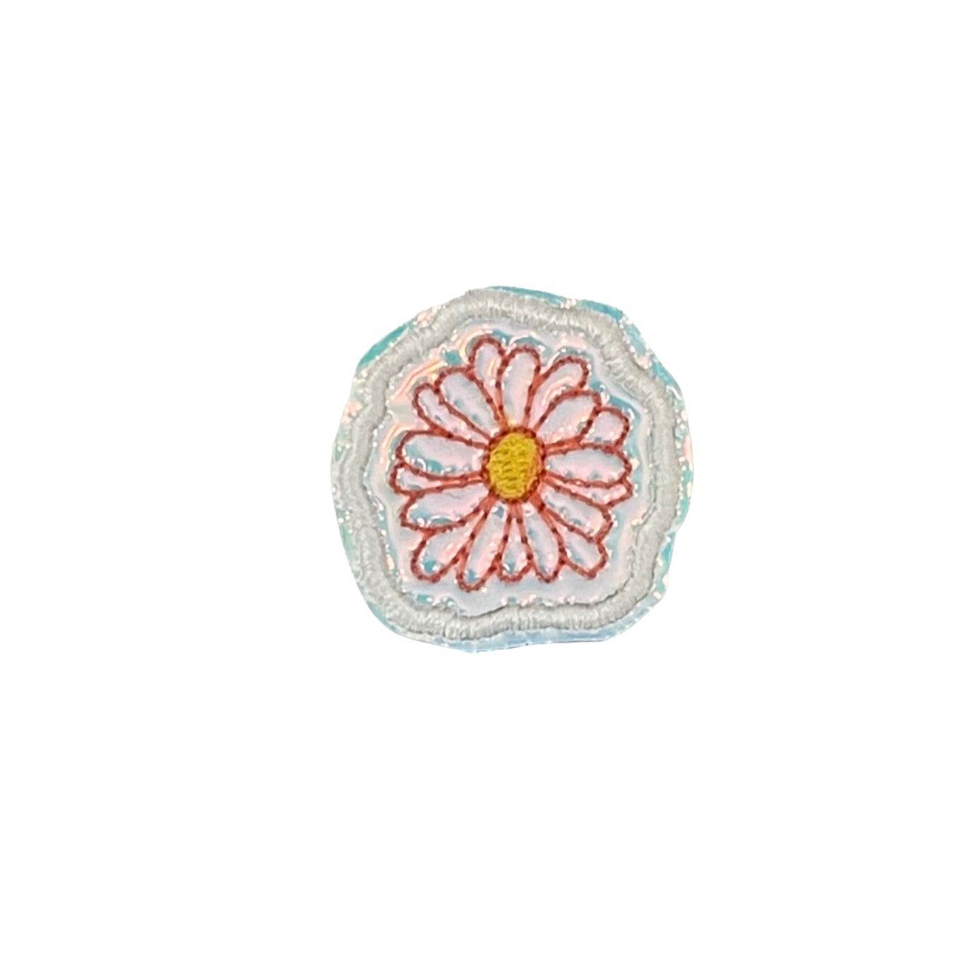 Boho Daisy Patch for custom hats and apparel, floral design.
