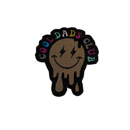 Cool Dads Club Dripping Smiley Face Patch - Customizable and Trendy Accessory