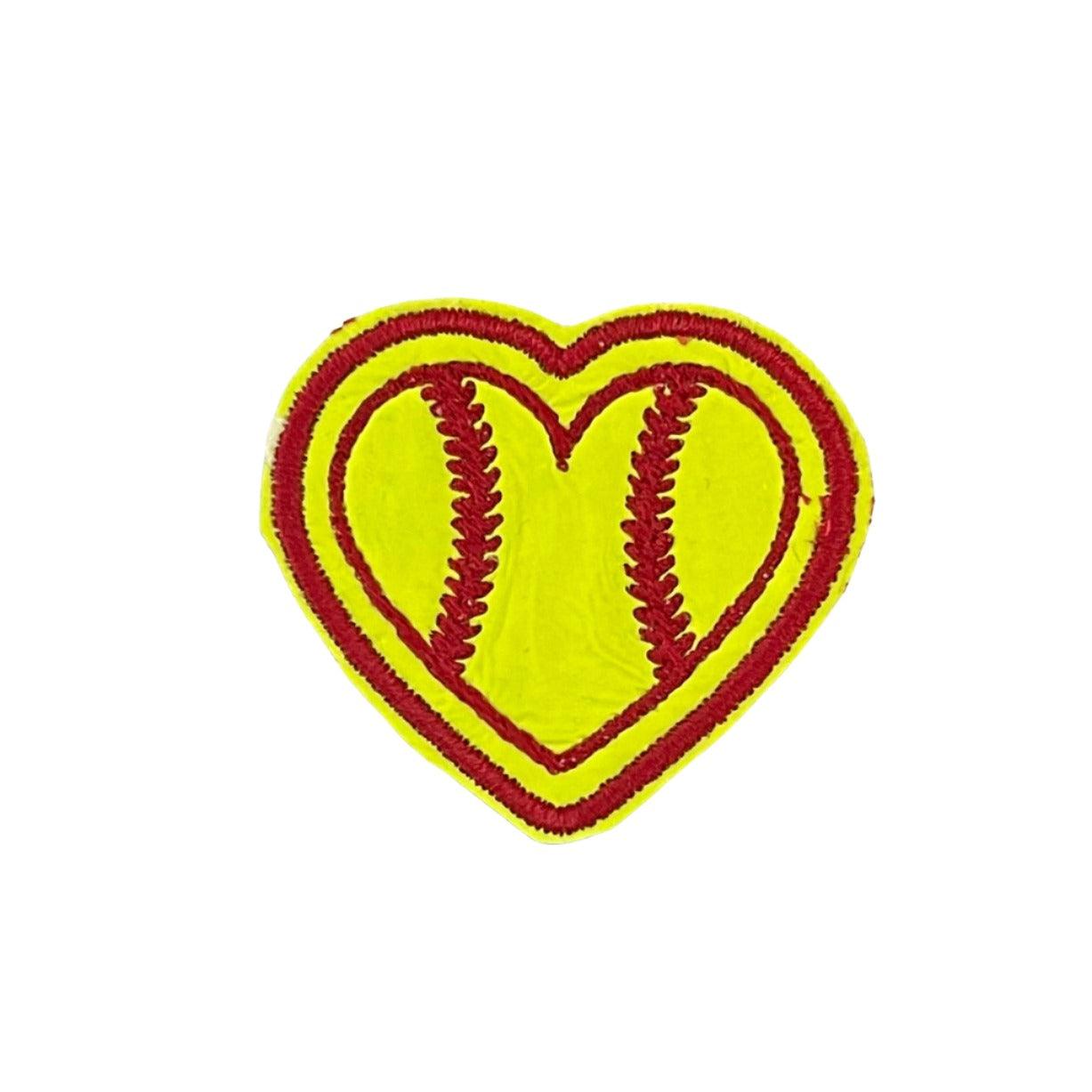 Heart Softball Patch for sports gear customization