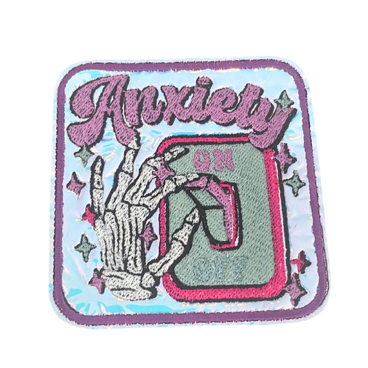 Custom Embroidered "Anxiety On" Patch – Funny and Unique Design