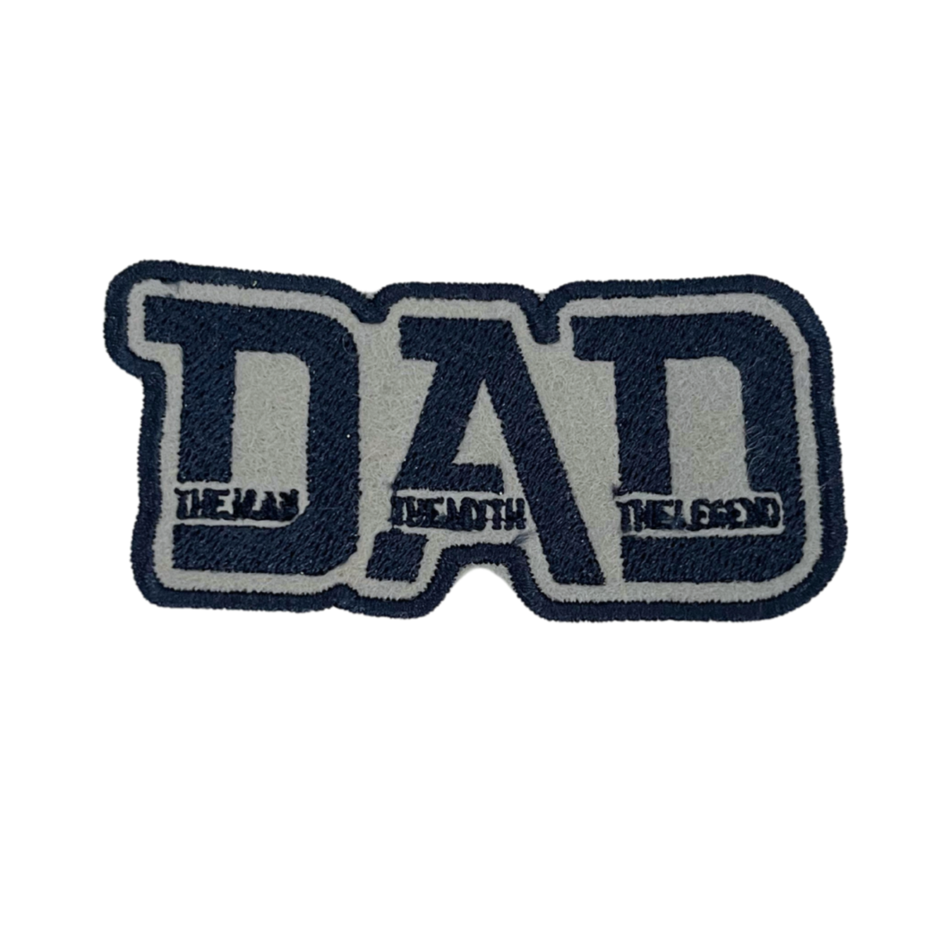 Handmade DAD patch for hats, bags, or jackets - customize your accessories.