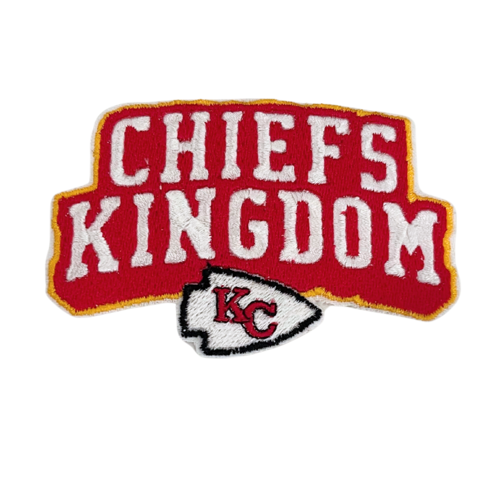 Handmade Chiefs Kingdom patch for customizing hats, bags, or jackets.