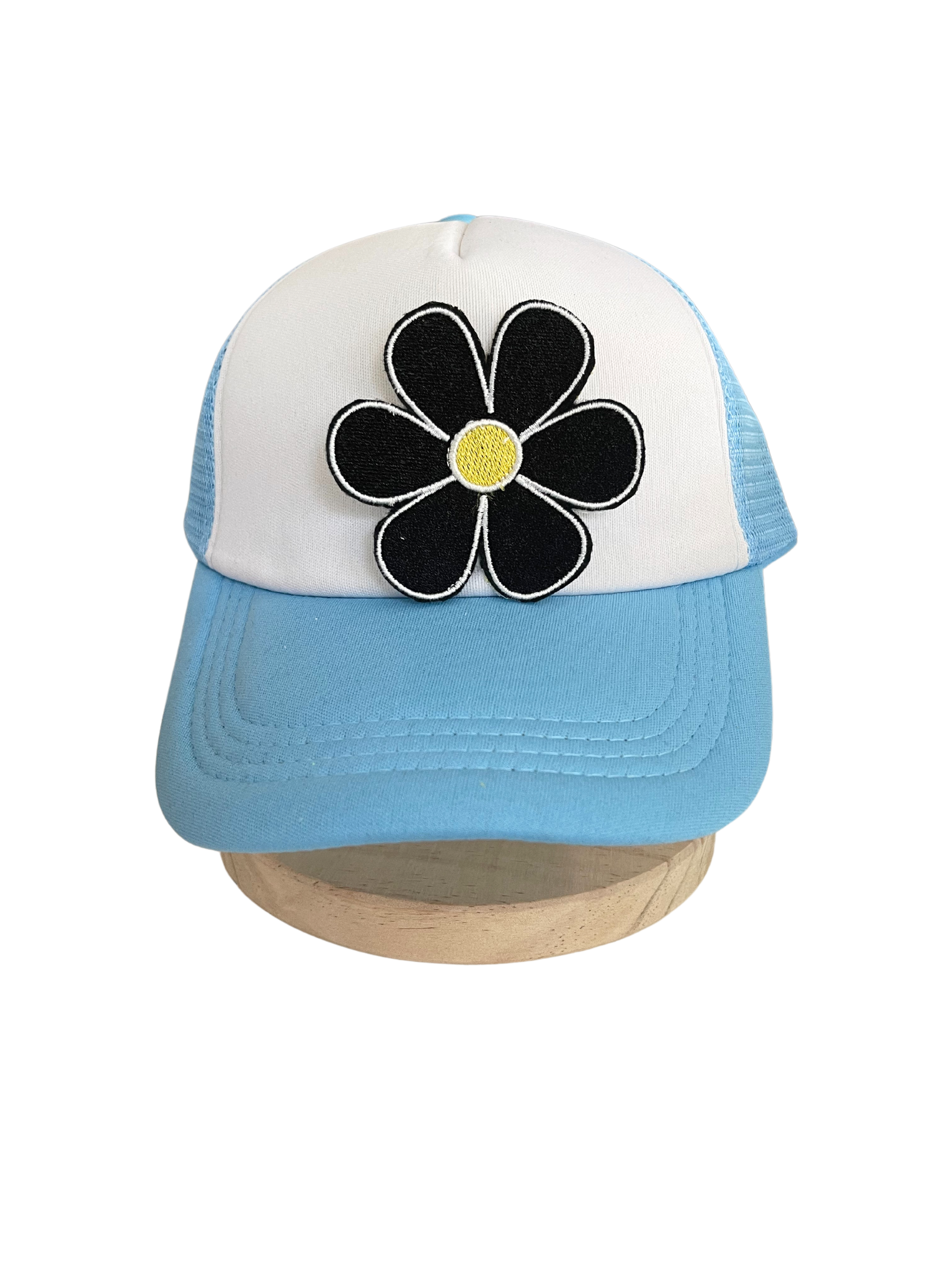 Black Daisy embroidered patch