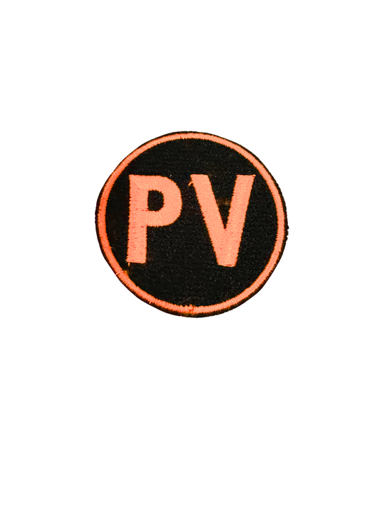PV Safety Orange on Black Patch