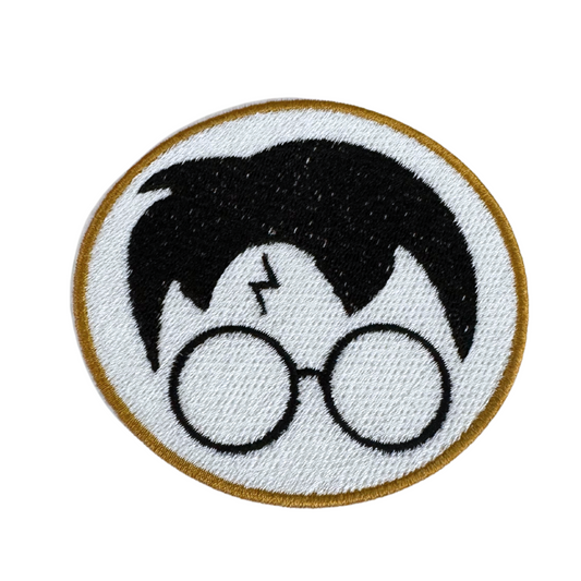 Harry Patch - Customizable Patch for Hats with glasses and hairstyle design.