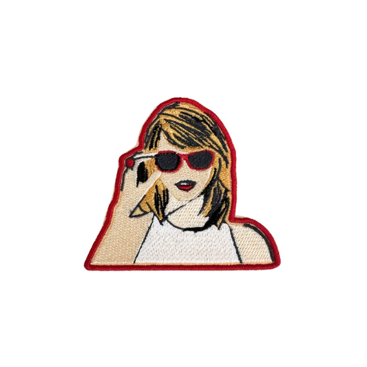 Stylish Taylor Swift sunglasses patch for custom hats and accessories upgrade.