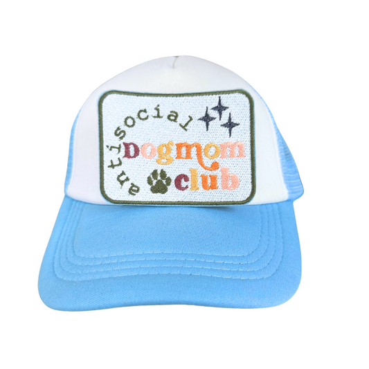 Anti-Social Dog Mom Club embroidered patch.

