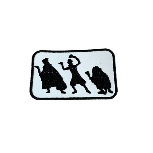 Glow in the Dark Hitchhiking Ghosts Patch with haunted vibes.