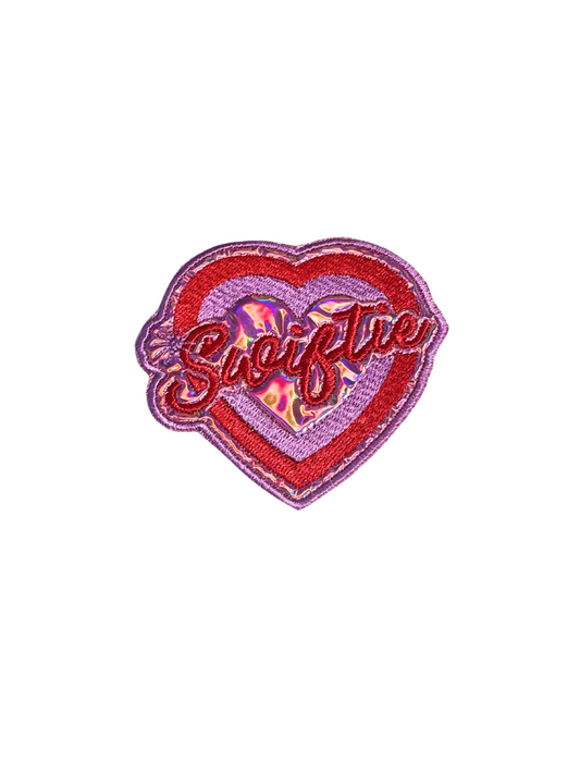 Swiftie Heart Holographic Iron-On Patch