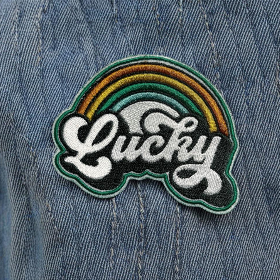 Vibrant Lucky Rainbow Iron-on or Sew-on Patch - Handcrafted in Kansas City