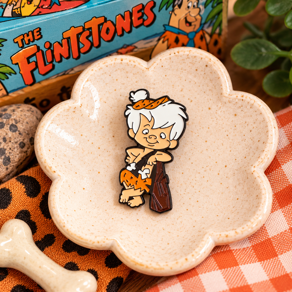 Bamm-Bamm Rubble Flintstones enamel pin hero image