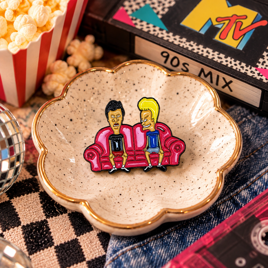 Beavis and Butt-Head couch enamel pin 90s nostalgia hero image