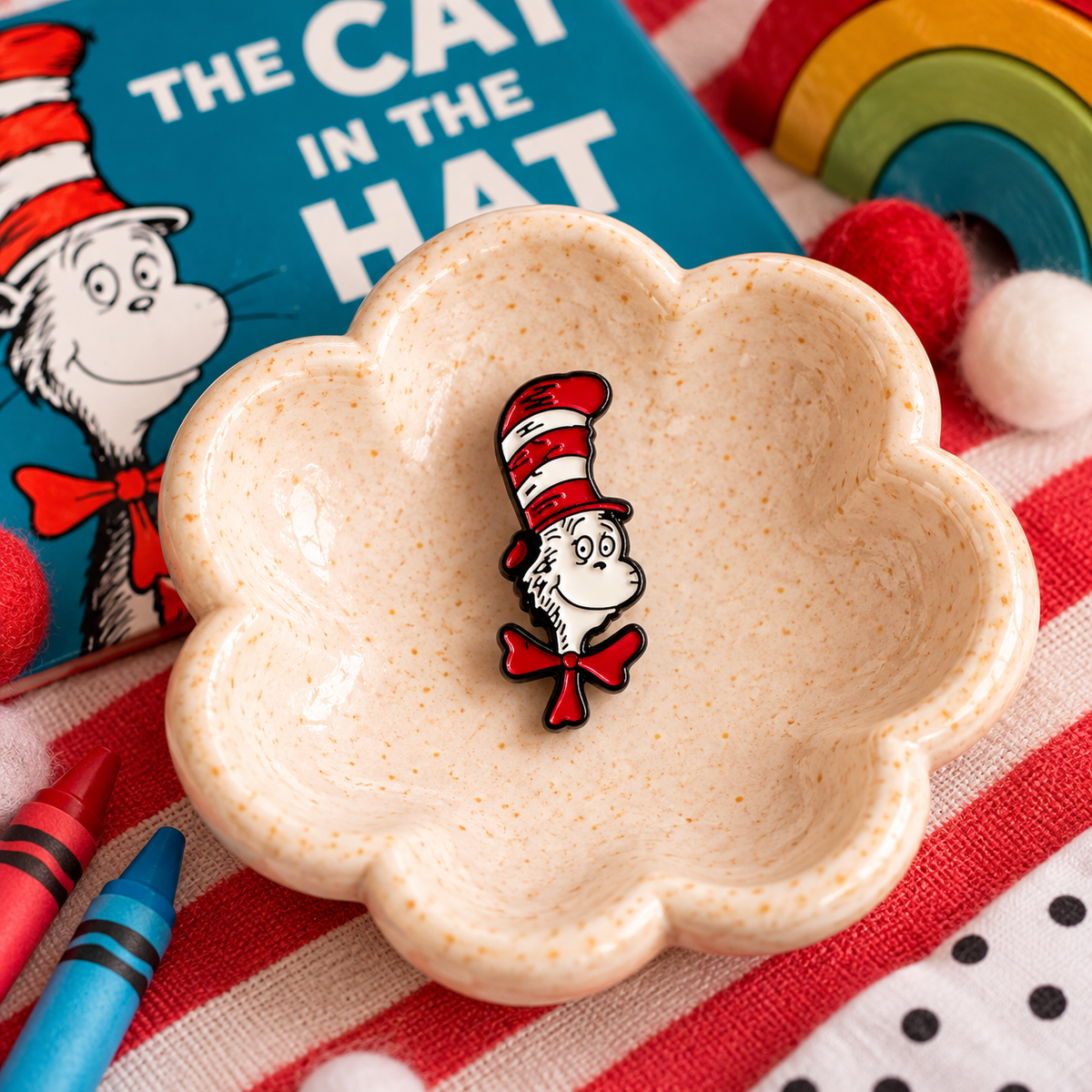 Cat in the Hat enamel pin hero image