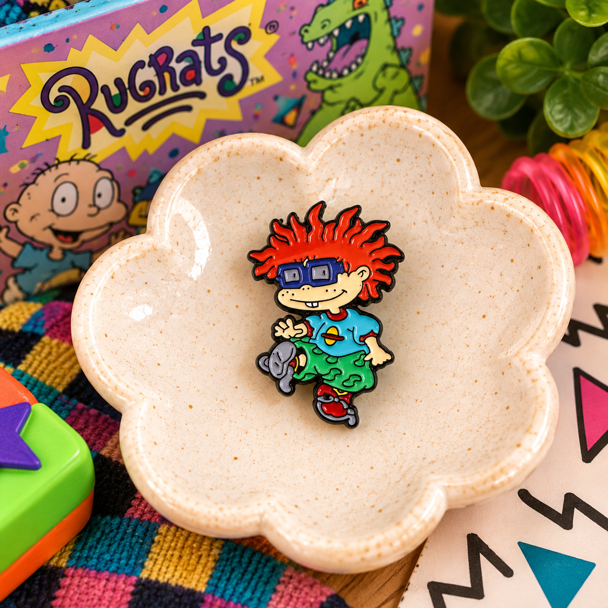 Chuckie Finster Rugrats enamel pin hero image