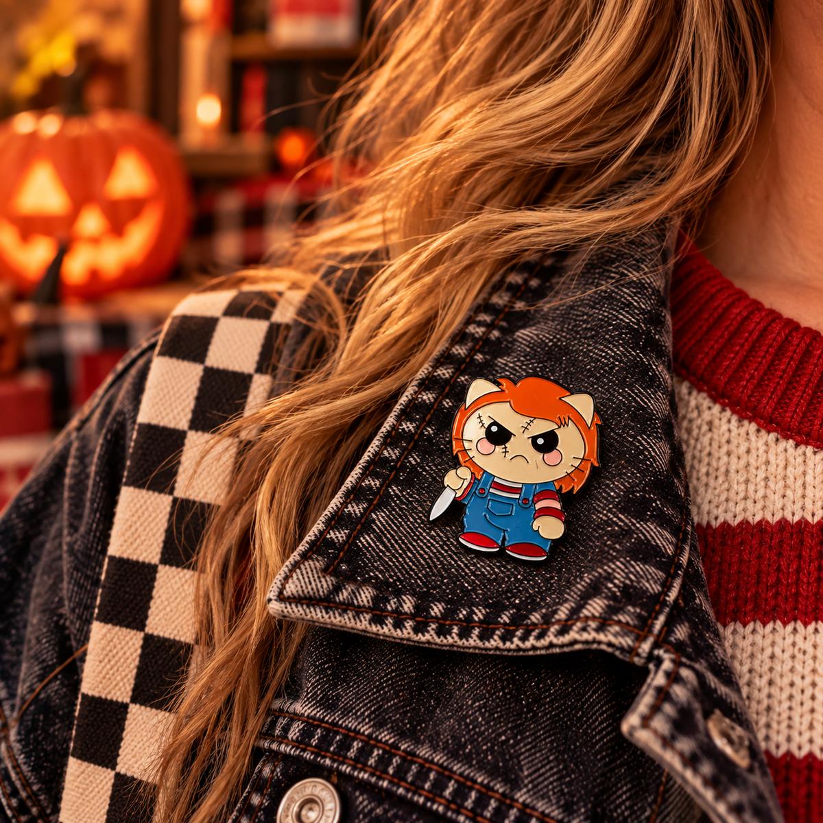 Enamel pin lifestyle photo