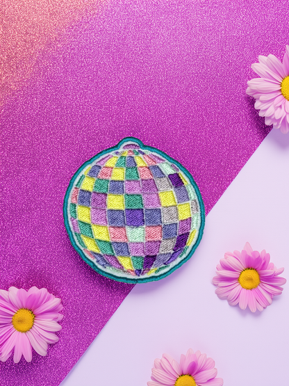 Pastel Disco Ball Iron-On Patch
