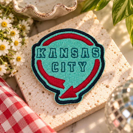 Kansas City Western Auto embroidered iron-on patch