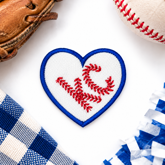 KC Baseball Heart Patch Diagonal KC styled hero