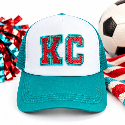 KC Current Varsity Trucker Hat styled hero