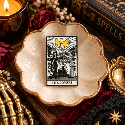 Gothic Lovers tarot enamel pin hero image