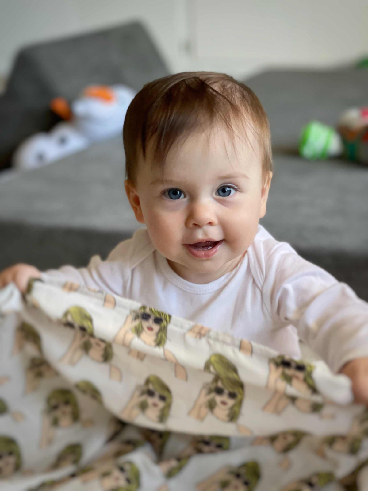 Baby swaddle lifestyle photo