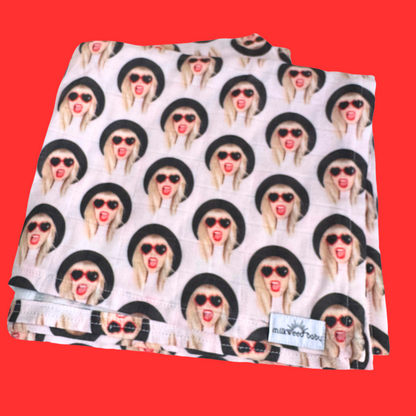 Printed baby swaddle blanket product photo