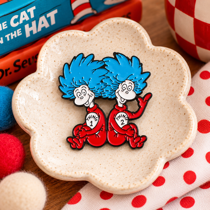 Thing 1 and Thing 2 enamel pin hero image